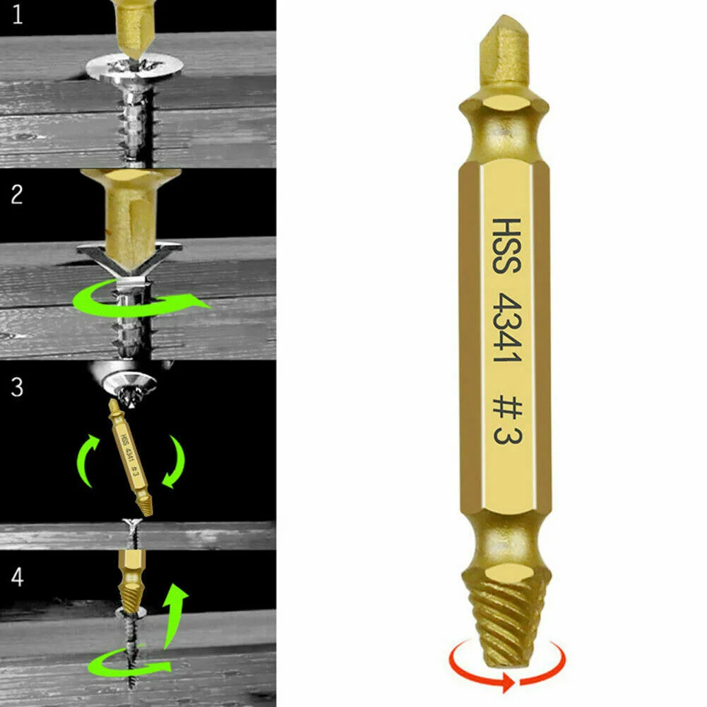 

Broken Bolt Damage Screw Remover 5PCS 51mm HSS Bolt Remover Extractor Drill Bits Demolition Tools For Mechanics Woodworkers
