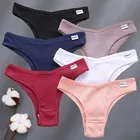 Сексуальные женские хлопковые трусики, женское бразильское нижнее белье, сексуальное женское бикини с V-образным вырезом на талии, трусики для девушек, нижнее белье, стринги, Новинка
