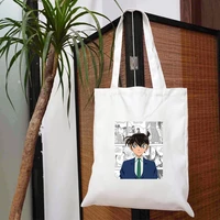 printed bag shopping bags for boutique canvas designer conan shopper anime tote cute handbags woman customizable summer 2021 eco