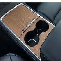 model3 central control panel sticker protective for tesla model y 2021 inside auto accessories wood grain protective film