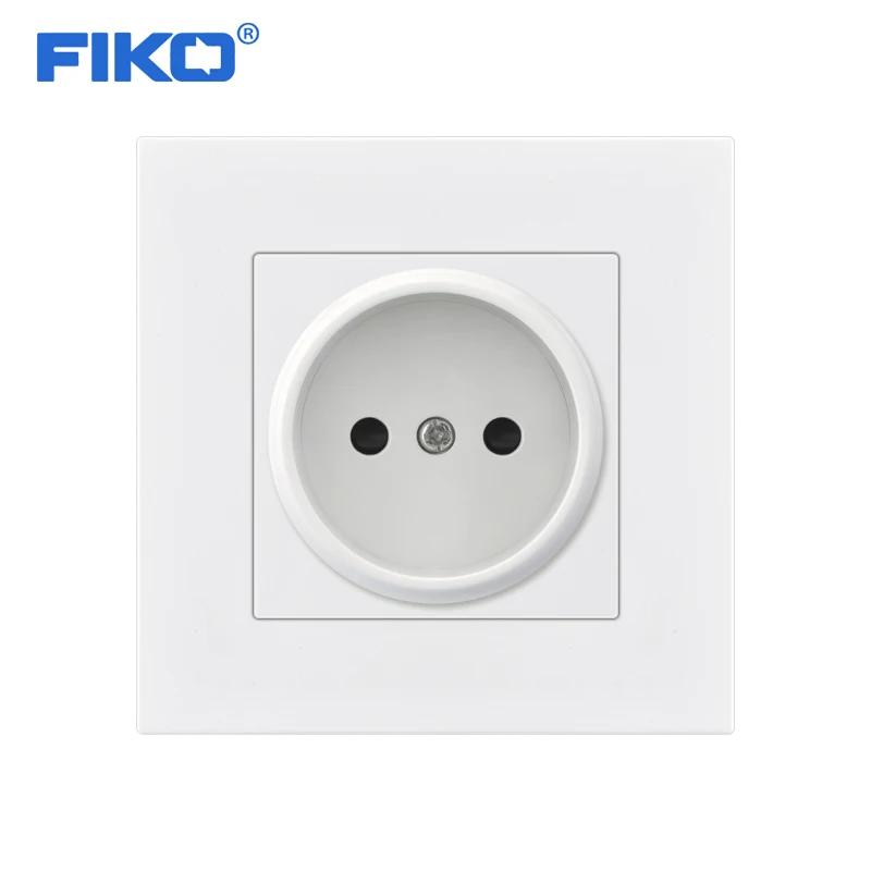

FIKO Russia EU power socket wall electronic socket Household，EU standard 86mm*86mm16A Gray PC panel EU Wall Power Socket
