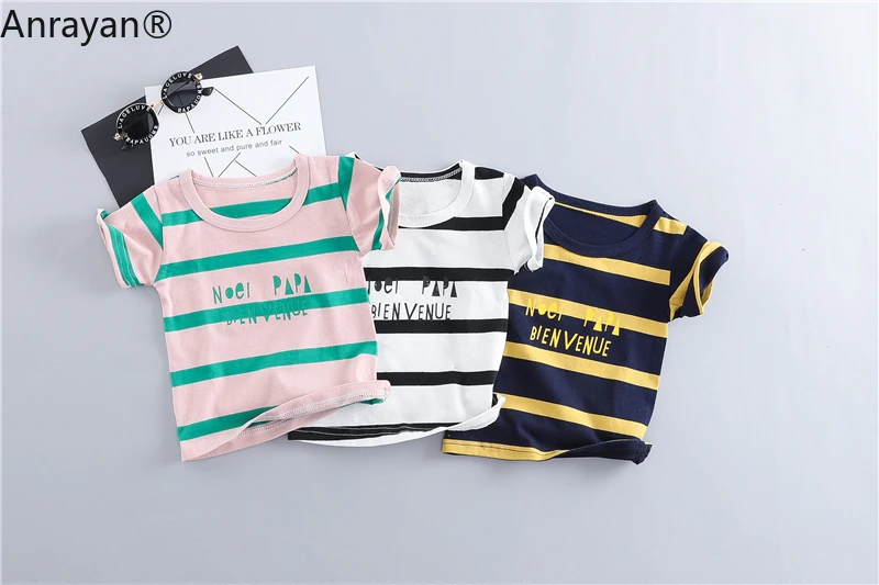 Летняя одежда для маленьких девочек и мальчиков Повседневная модная малышей