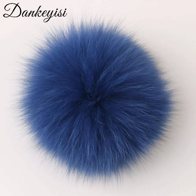 

DANKEYISI 14-15cm DIY Real Fox Fur Pompom Fur Balls Fur Pom Poms For Hats Cap Natural Raccoon Fur Pompon For Scarf Gloves