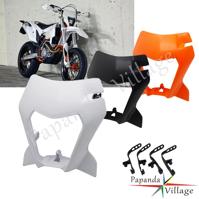 Белая маска на фару MX Байк светодиодный налобный фонарь обтекатель для 500 EXC шесть