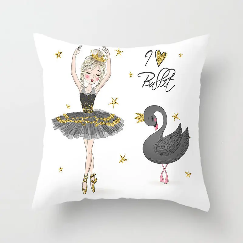 

1Pcs Girl Little Princess Polyester Cushion Cover 45*45cm Decorative Pillows Home Sofa Bed Decoration Pillowcover 40851