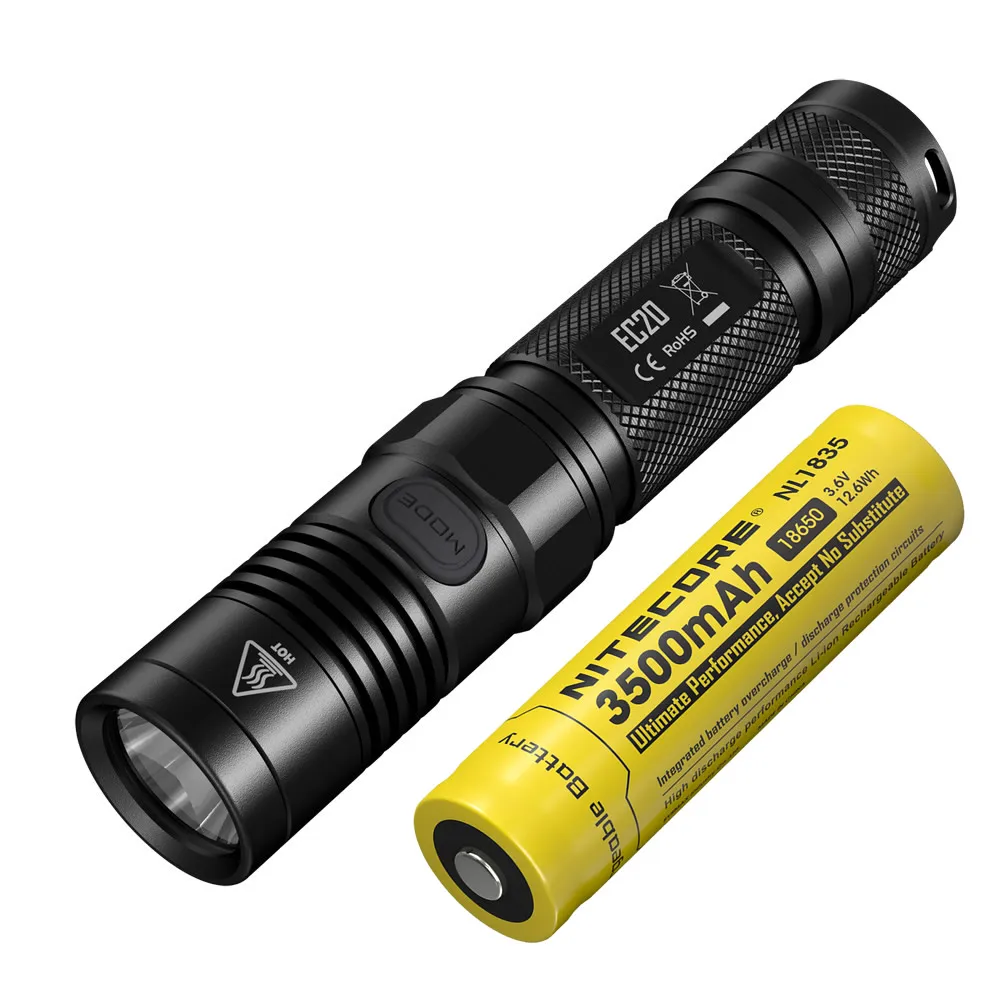 Бесплатная доставка NITECORE EC20 960lms вспышка светильник + 18650 Перезаряжаемые Батарея