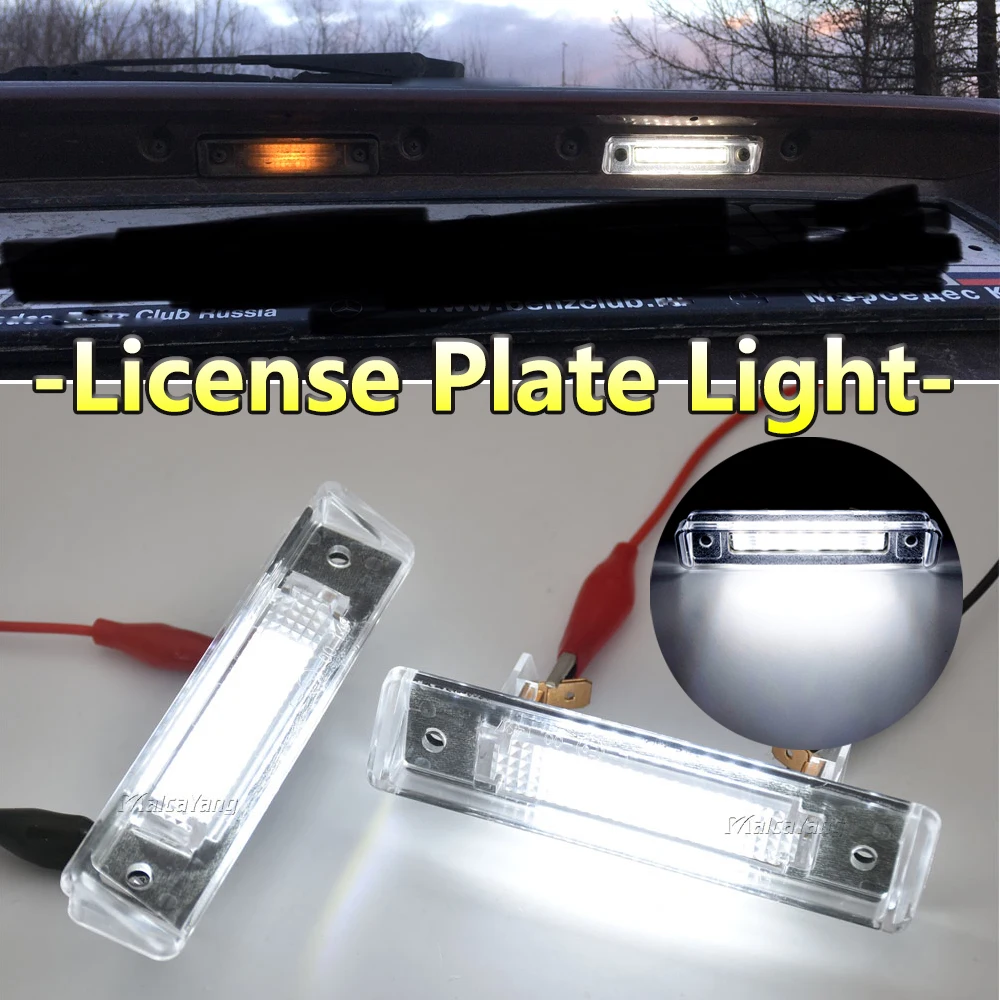 

2X No Error White LED License Plate Light Car Number Plate Lamp For Mercedes Benz SL-Class R129 1989-2001 E-Class S124 1985-1996