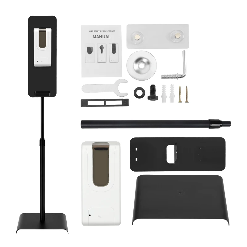 

Automatic Touchless Universal Hand Sanitizer Dispenser Soap Dispenser 1000ML and Stainless Steel Floor Stand Station Kit