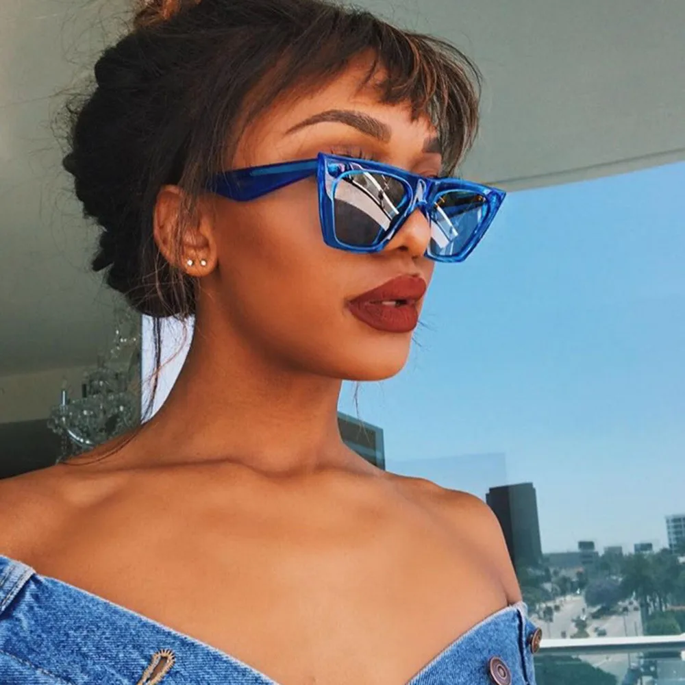 Очки солнцезащитные женские кошачий глаз Модные Винтажные Роскошные солнечные