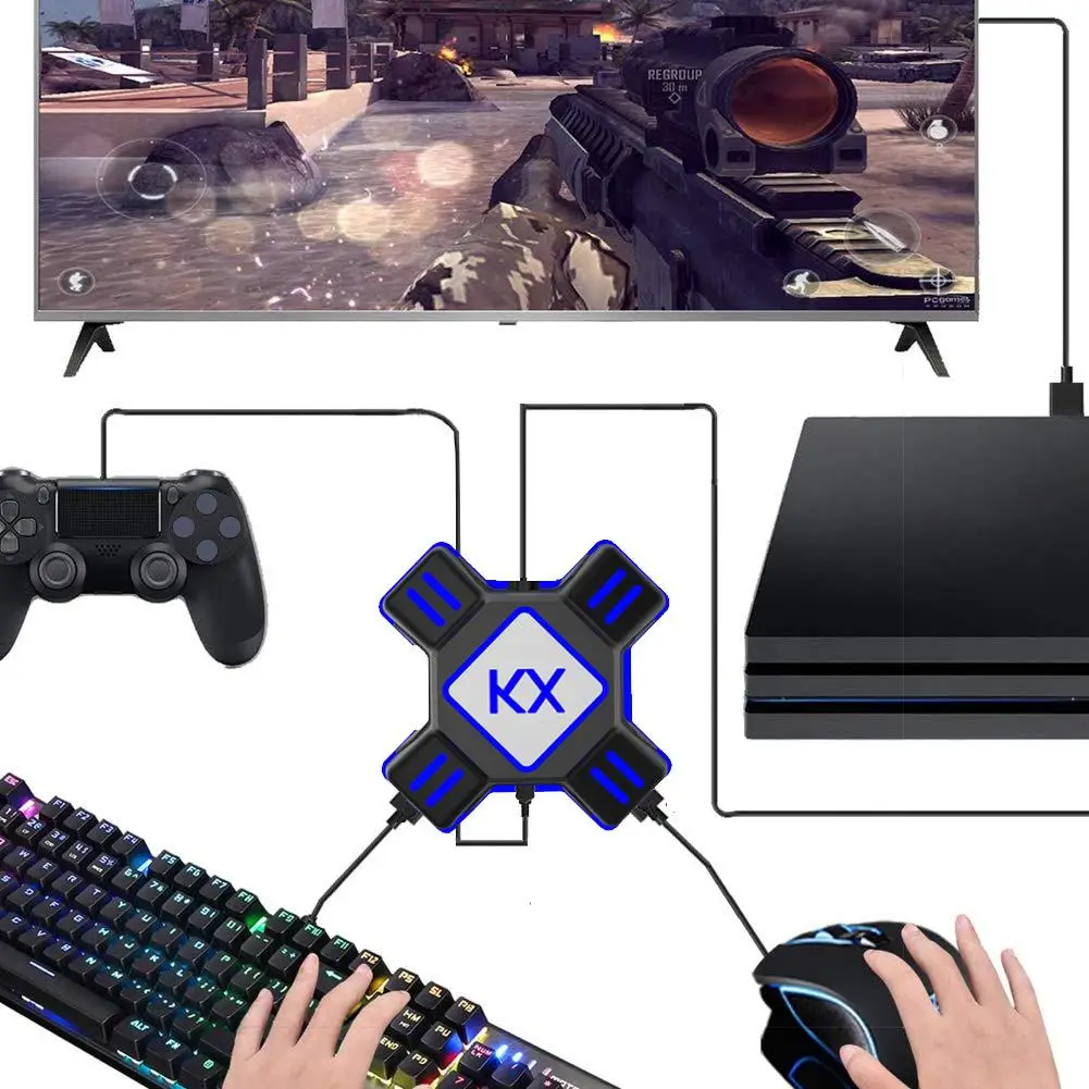 Для KX USB клавиатуры переходник для мыши геймпад контроллер видео конвертер PS4 PS3