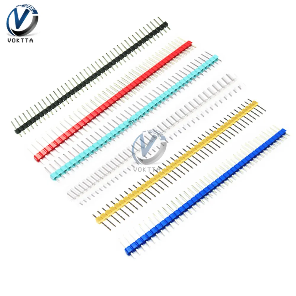 5 шт. 40Pin 2 54 мм Одиночный разъем полосы мужской контактный прямой ломаемый синий