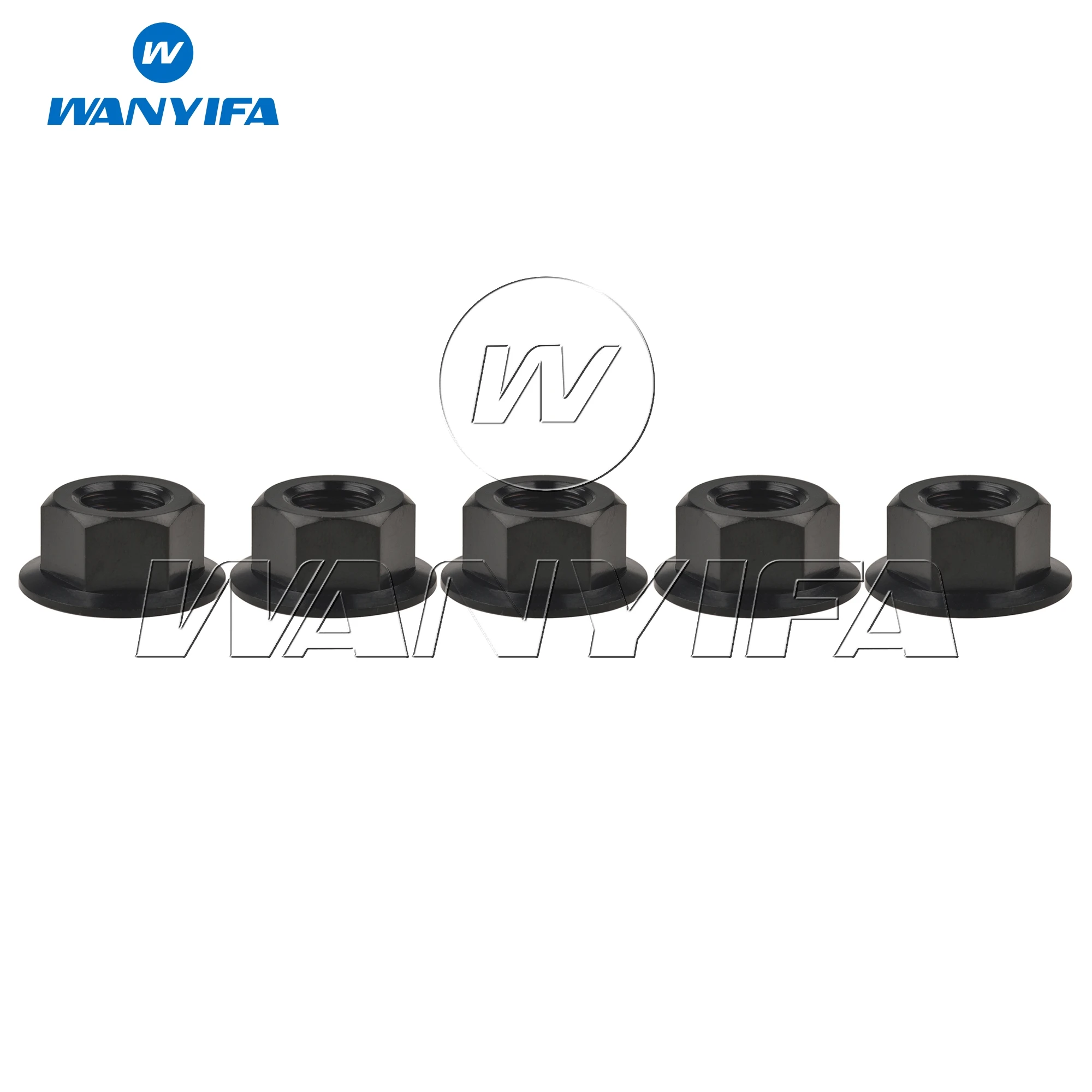 Титановая гайка wanifa M10x 1 0 25 мм 5 шестигранная Фланцевая для Honda Suzuki Yamaha Bluing Gold Rainbow