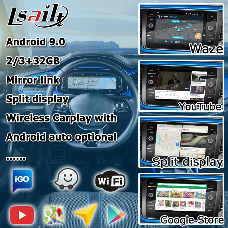 Андроид/carplay интерфейсный блок для Volkswagen T ROC 6 5 8 9 2 &quotОткройте себя pro MQB MIB MIB2 видео