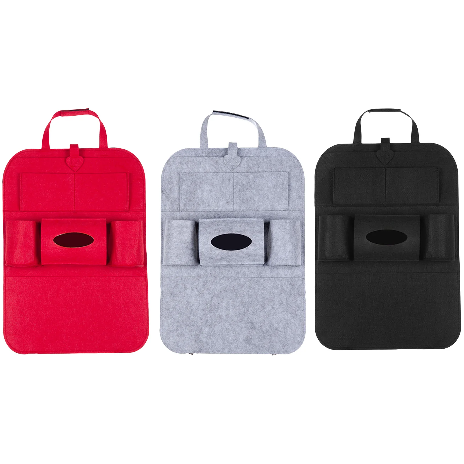 

Durable Multifunctional Car Storage Bag Back Seat Hanging Organizer Universal Car Back Pocket Felt Car Storage Bag Well-suited