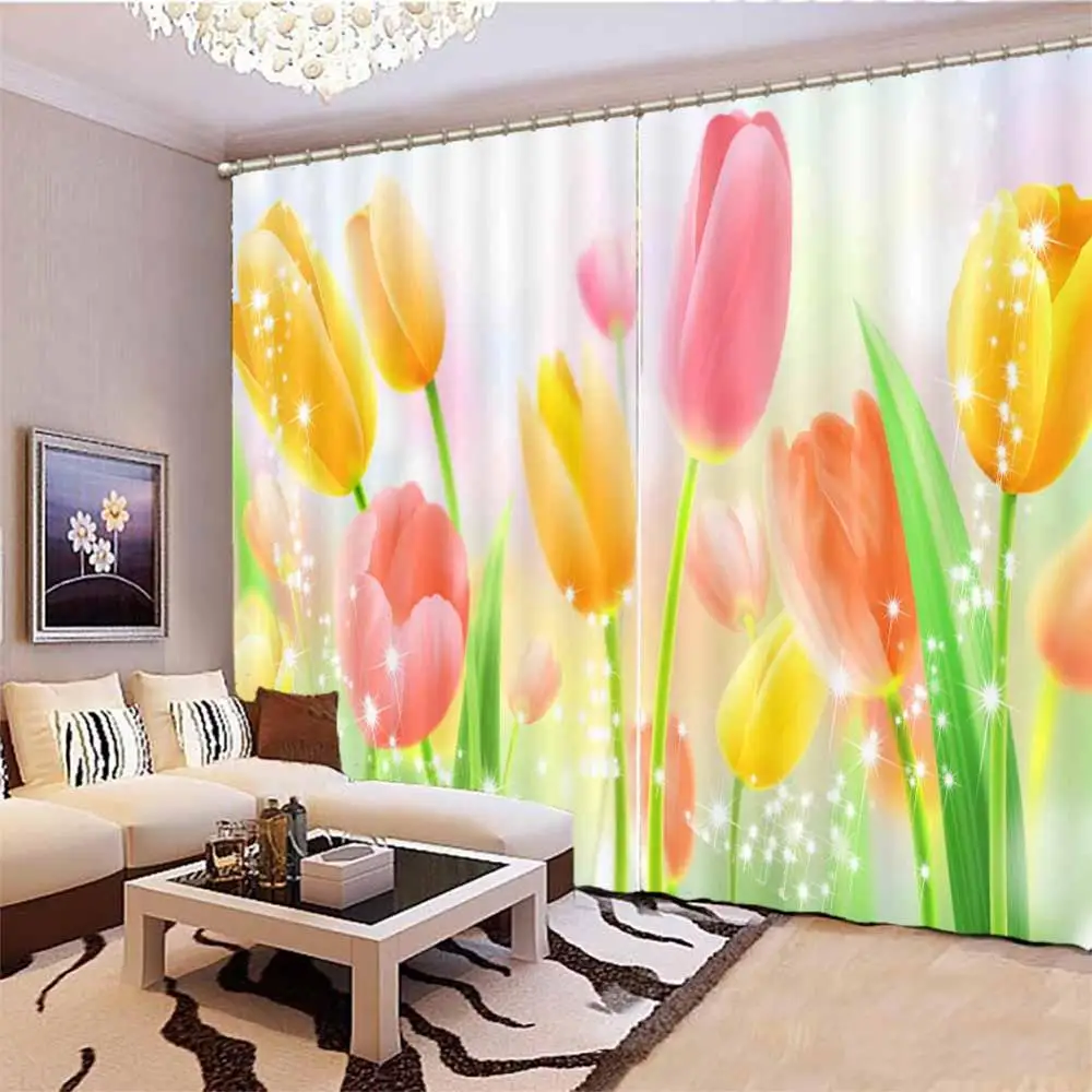 

modern window curtains Beautiful flowers For any room window kitchen curtains 3D decoration