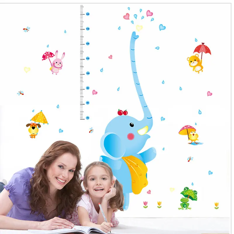 Счастливый слон танцующий в зоопарках настенные наклейки измерительная линейка