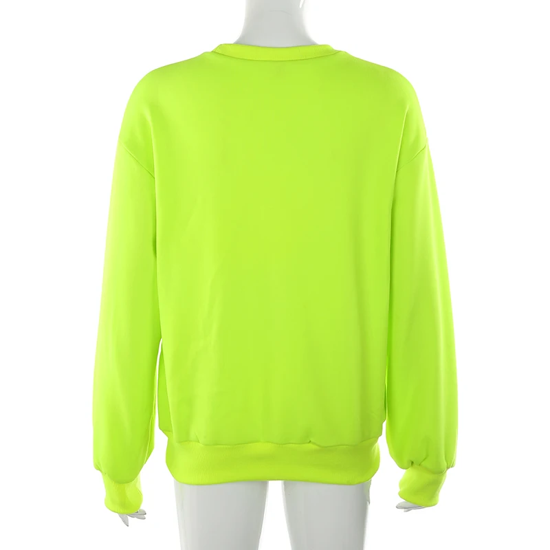 Darlingaga Autumn Winter Oversize Sweatshirt Women Loose Neon Pullover Letter Casual Women's Sweatshirts Harajuku Hoodies