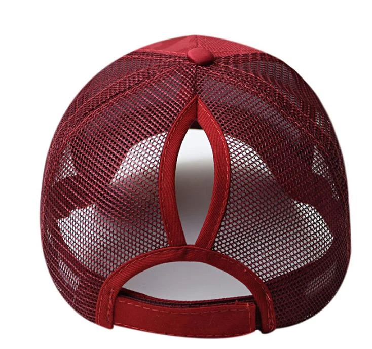 

Women's Ponytail Baseball Cap Women Snapback Summer Mesh Hat Female Fashion HIp Hop Hats Casual Adjustable Outdoor Bone