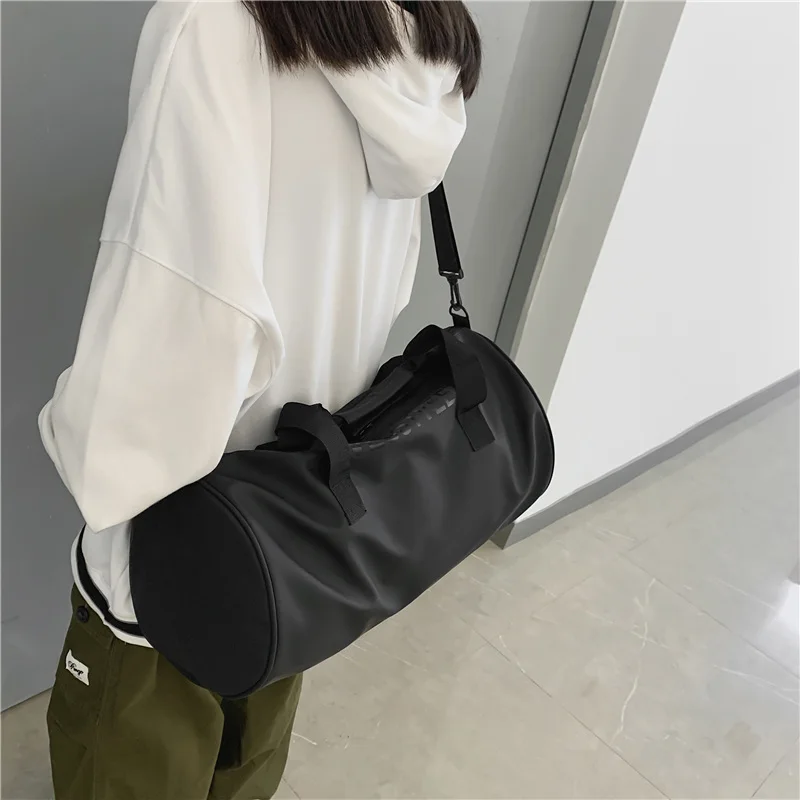 

Waterproof Large Boston Travel Handbag Environmentally Friendly Oxford Bag for Young Men Women Simple Leisure Light Shoulder Bag