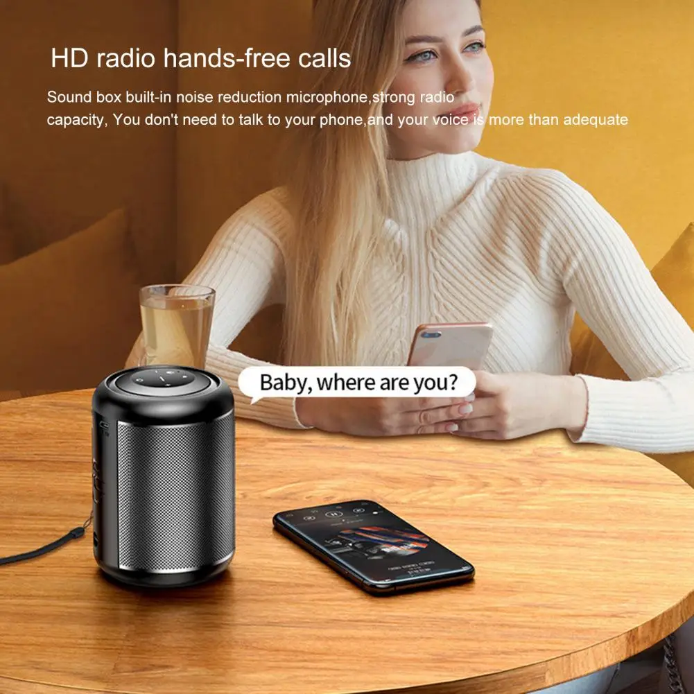 V8 Bluetooth Speaker High-fidelity with TF Card Slot Portable Mini Wireless Subwoofer Loudspeaker for Home |