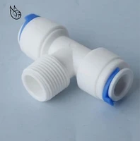 reverse osmosis system fitting t shape tee 14 38 od hose to 14 bsp male thread ro water plastic pipe quick connector