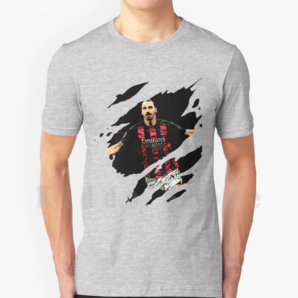 Zlatan Ibrahimovic T Shirt Druck Für Männer Baumwolle Neue Cool T Ibrahimovic Zlatan Zlatan Ibrahimovic Rossoneri Calcio Fußball