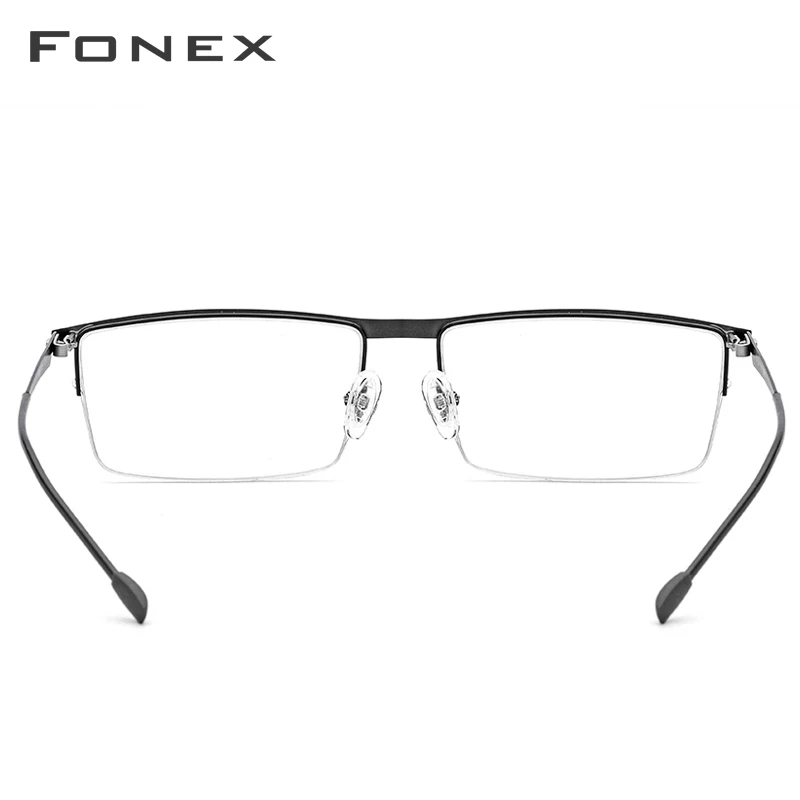 FONEX, оптические очки, мужские, сверхлегкие, квадратные, по рецепту, очки, оправа, мужские, полуоправы, половина близорукости, Безвинтовые очки, 8826