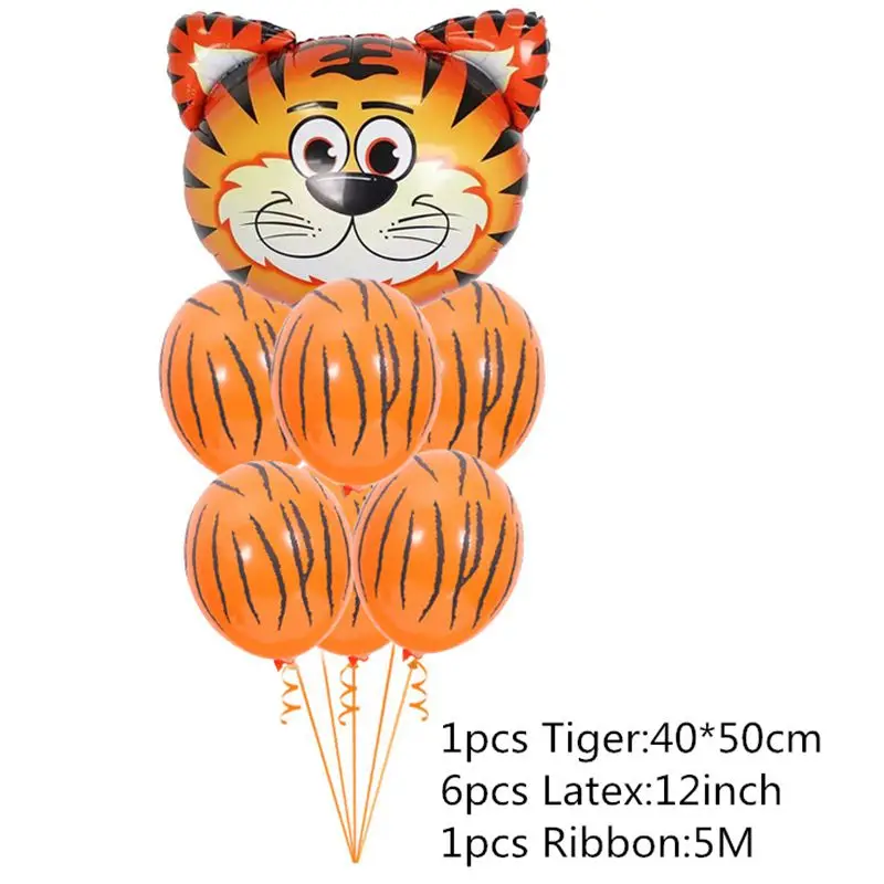 7 шт./лот Тигр Зебра имитация окраски коровы воздушные гелиевые латексные шары