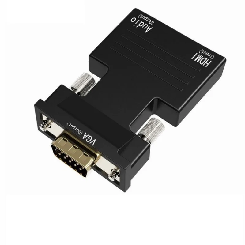 

HDMI-compatible to VGA Converter 1080P Female to Male with 3.5mm AUX Audio Cable Adapter Video Output for PC Laptop TV Box