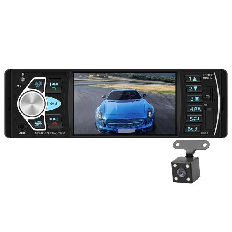 With Camera 4022D bluetooth стерео 4,1 дюймов MP5 плеер USB TF карта U диск AUX радио в тире головное устройство - Цвет: With Camera