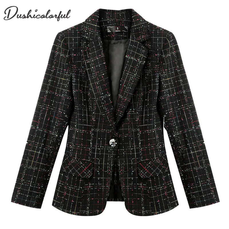 Твидовый Блейзер Куртка высокого качества женские 2020 осень зима Новый женский