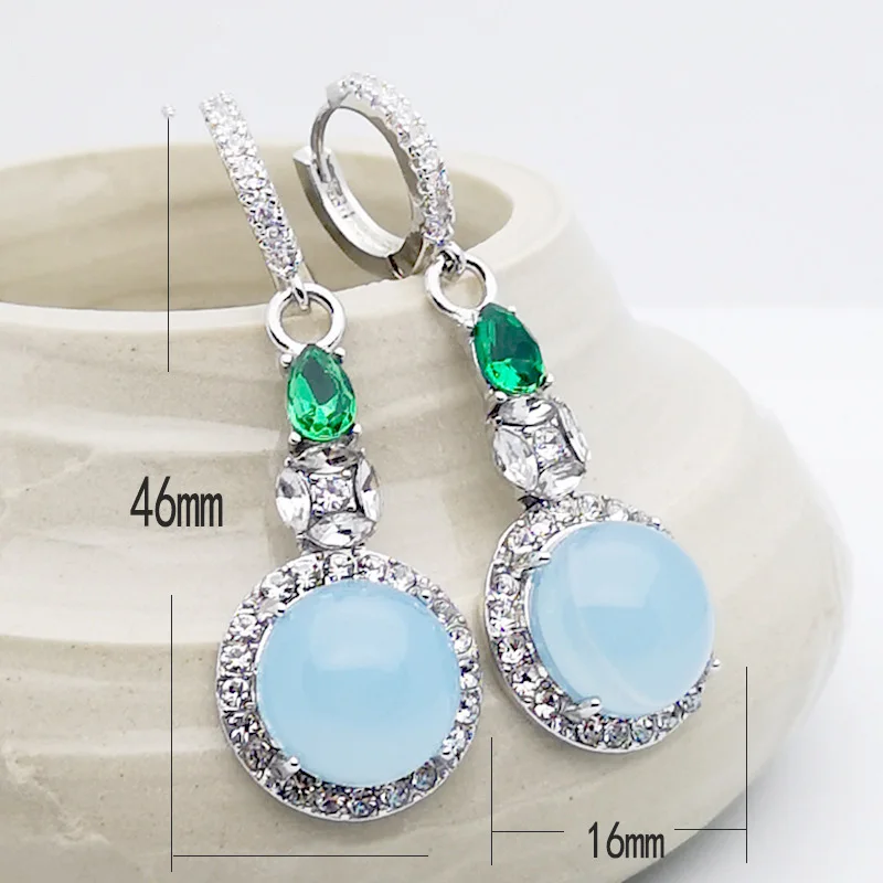 Женские винтажные серьги-капельки с натуральным камнем | Украшения и аксессуары