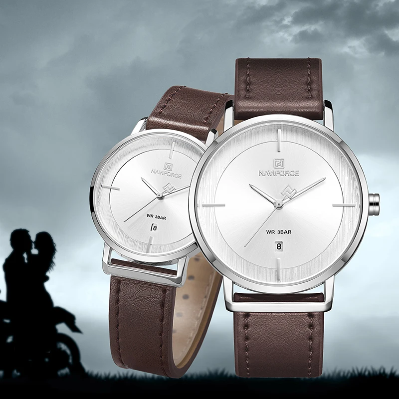 Влюбленные наручные часы naviforce Роскошный топ бренд комплект часов кварцевые