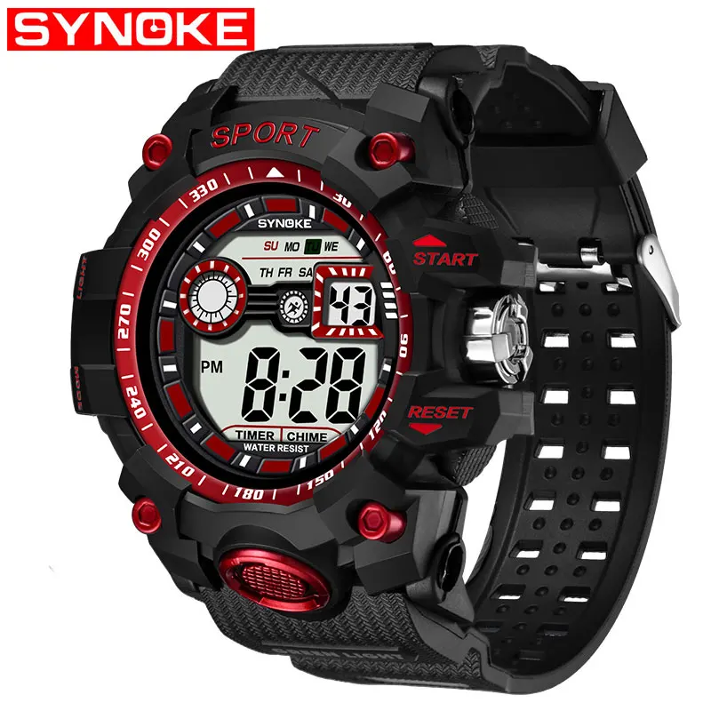 

SMAEL Men's Watches Military Sports Men Watch Alarm Watchwrist 50M Week Digital Male Clock Shockproof Large Dial reloj hombre