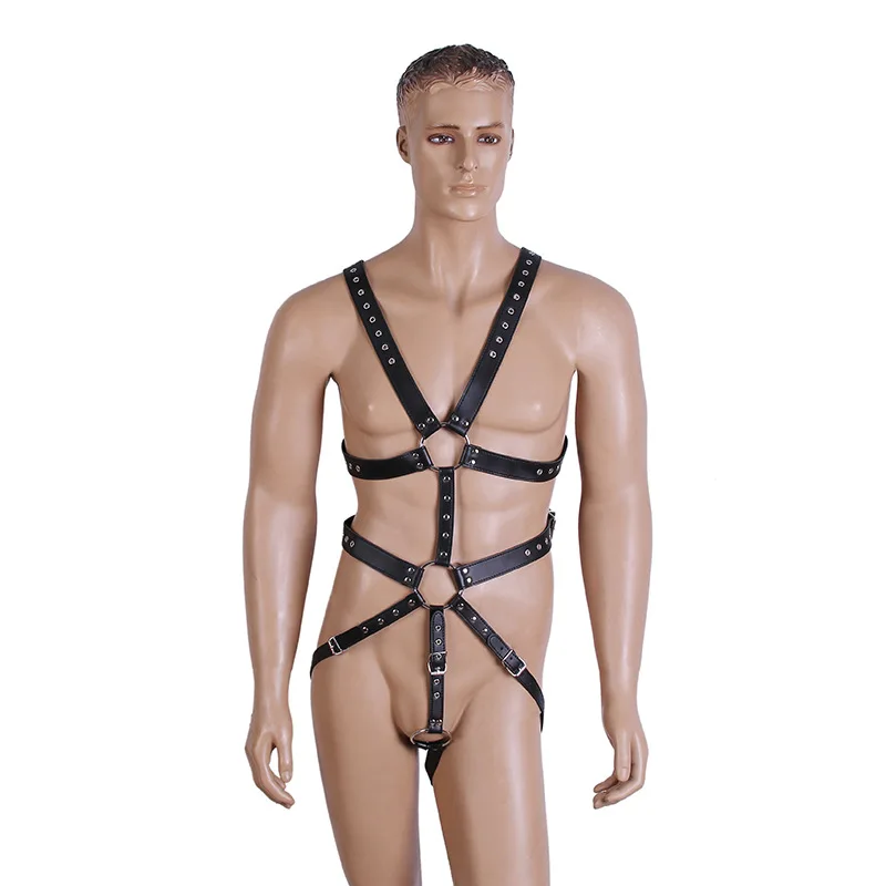 БДСМ Для мужчин гей серии пикантной кожаной обуви с жгут из искусственной кожи