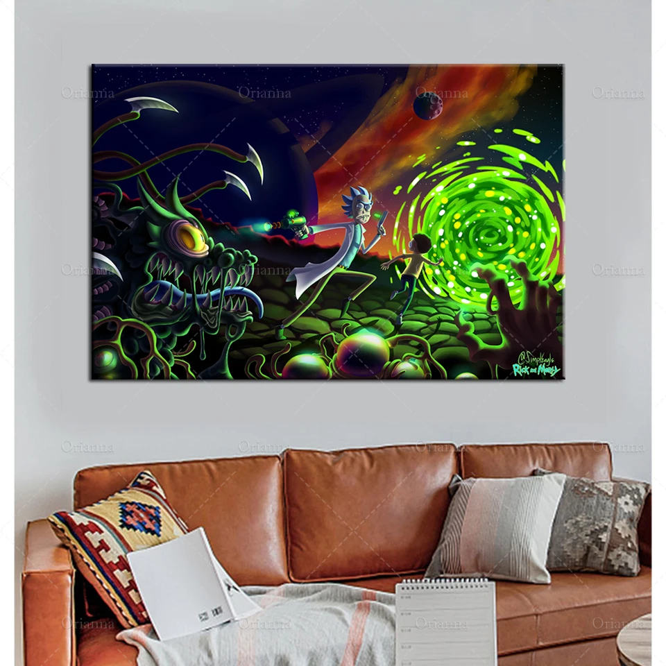 

Rick Popular TV Series Poster And Print Modern Canvas Runing Wall Art Modular Pictures Home Living Room Decor Frame Unique Gifts