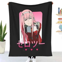 zero two darling in the franxx throw blanket sheets on the bed blanket on the sofa decorative bedspreads for children throw