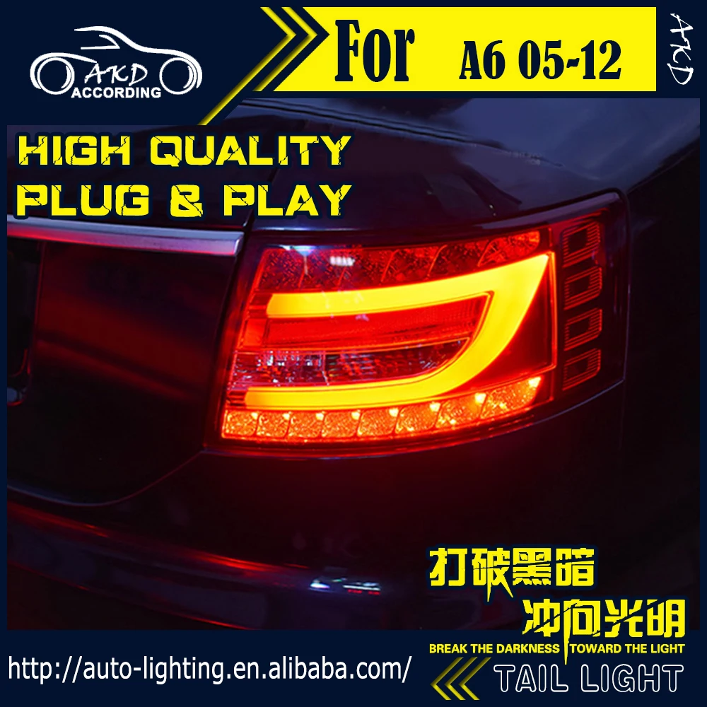AKD автомобильный Стайлинг задний фонарь для Audi A6 задсветильник s 2005 2009 C6