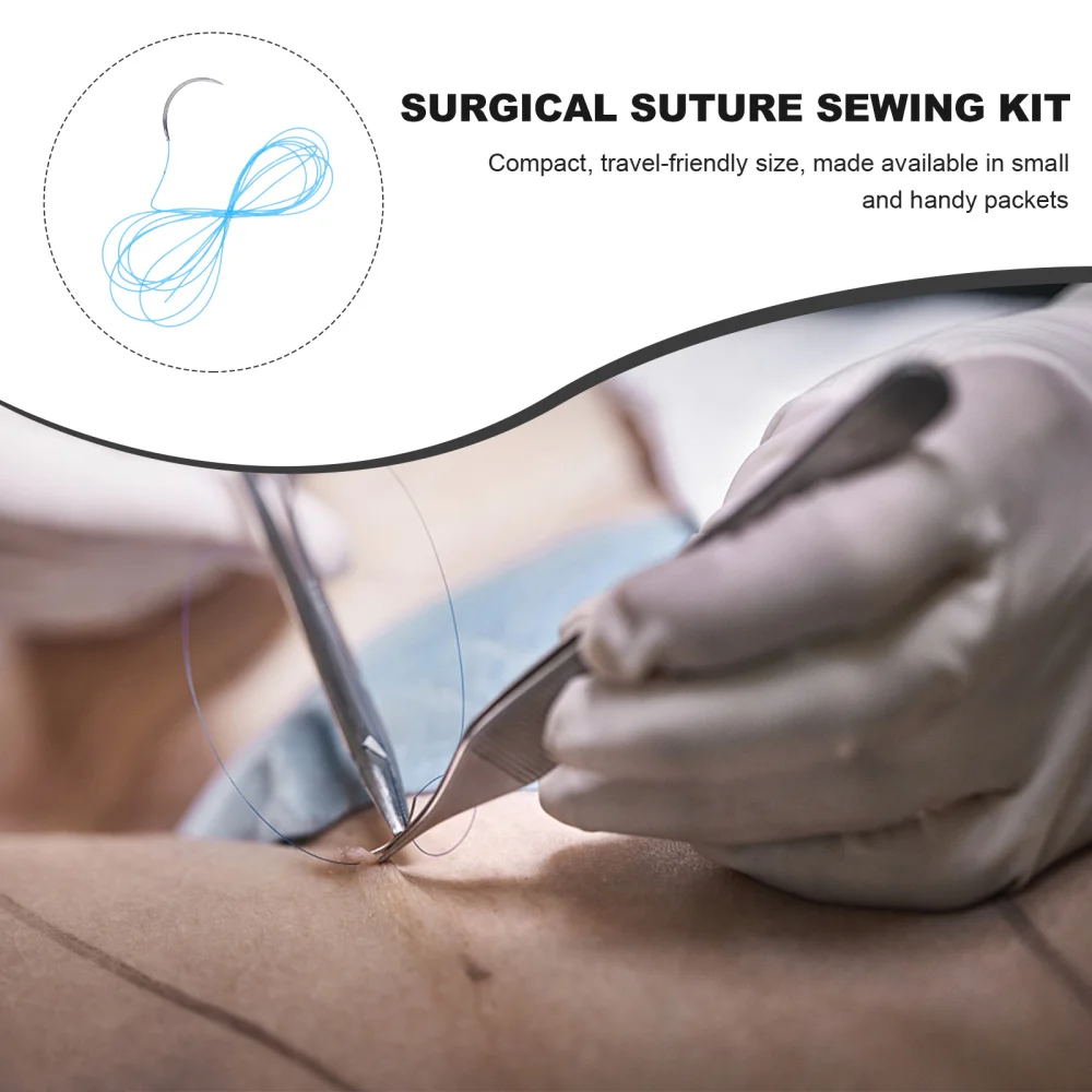 

12 Pcs Needle Suture Monofilament Thread Suture Practice Kit Teaching Exercises