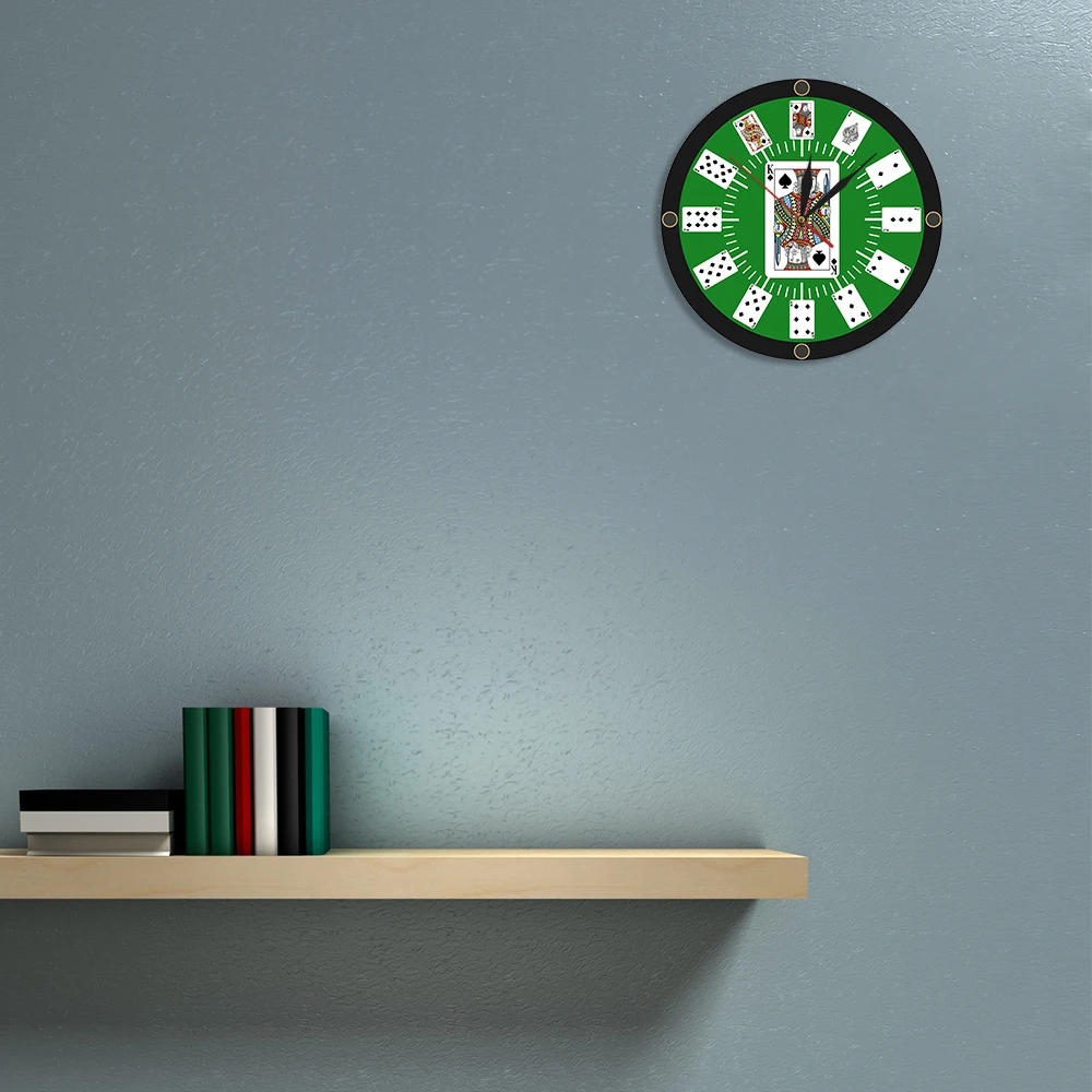 Техасские настенные часы для покерных игр казино мостов украшение комнаты