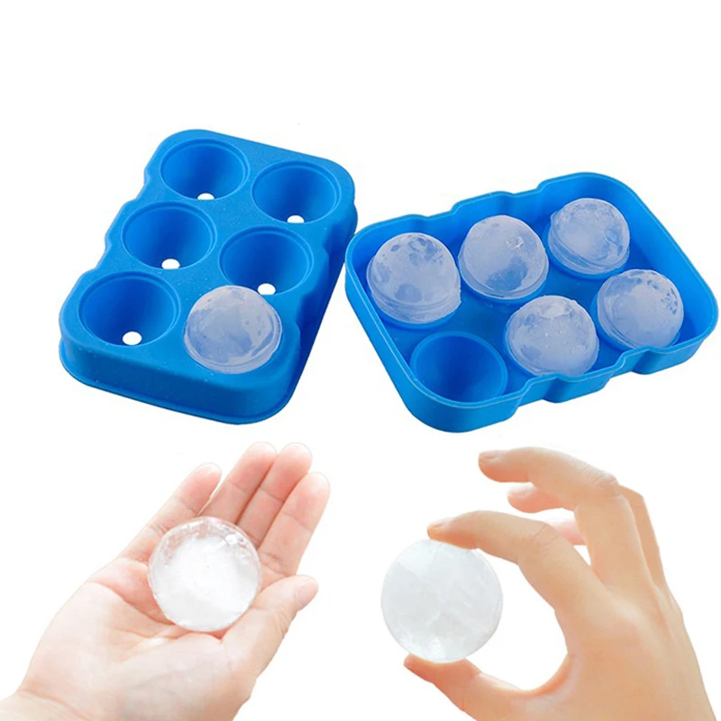 6 ячеек большая сфера Льдогенератор льда кубик лоток большой силиконовая форма