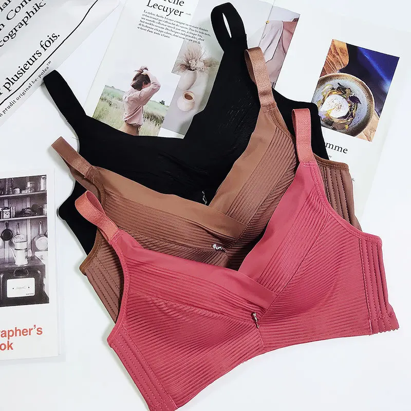 Бюстгальтер женский без косточек удобный Бралетт с чашками пуш ап модное нижнее