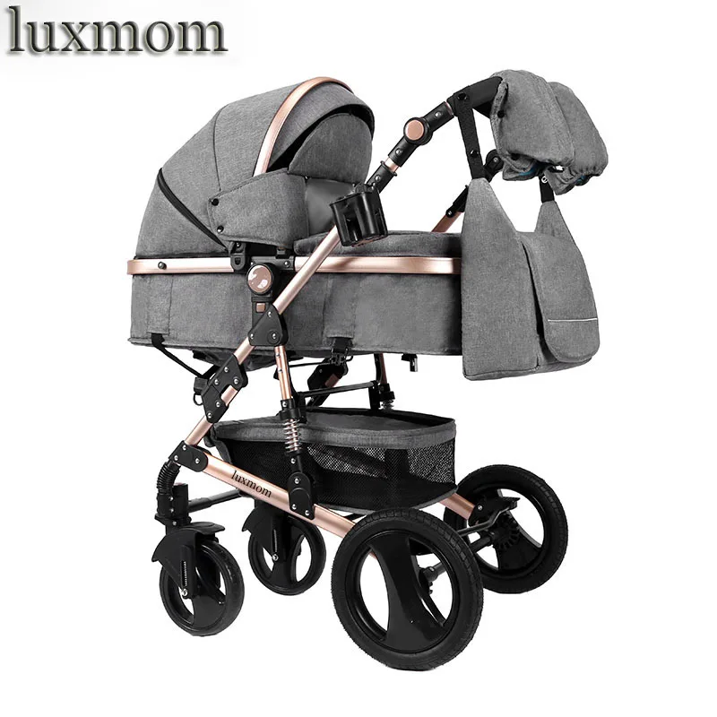 Luxmom Коляска 2 в 1 коляска двусторонний тележка регулируемый подлокотник Four seasons подходят для использования