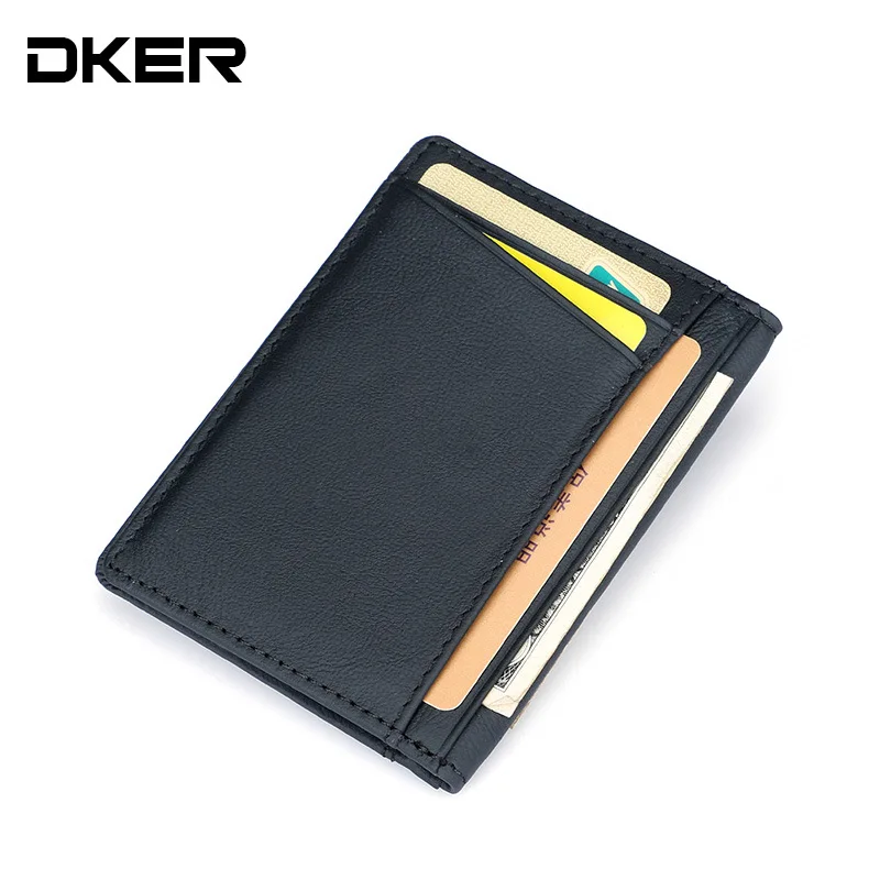 Европейский и американский мужской держатель для карт из натуральной кожи