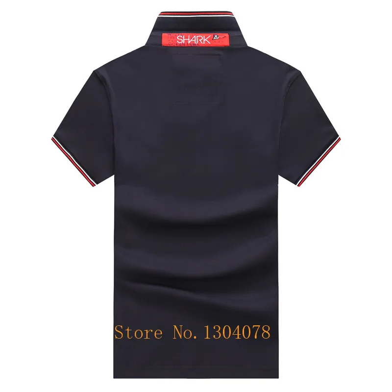 Мужская хлопковая рубашка-поло Tace &amp Shark Однотонная с короткими рукавами и