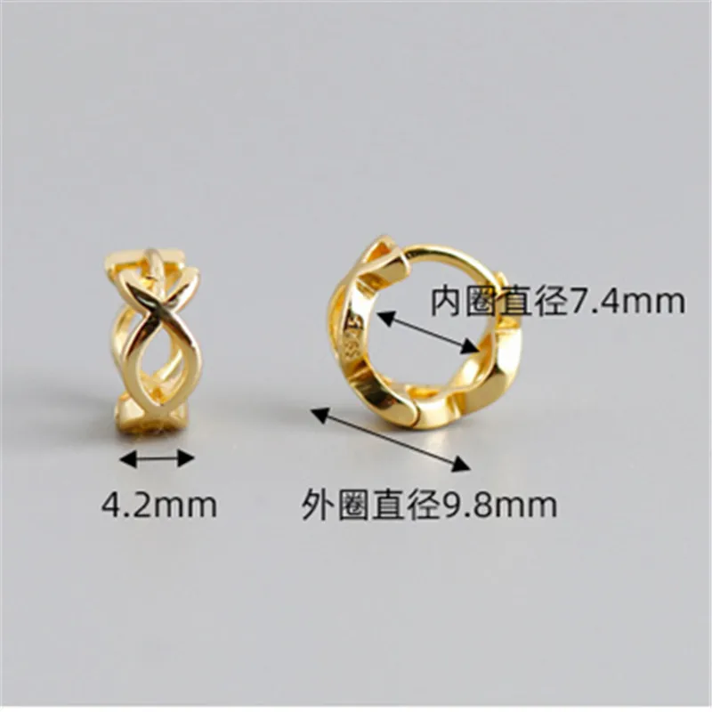 Женские Геометрические круглые серьги-гвоздики WANTME маленькие из 100%