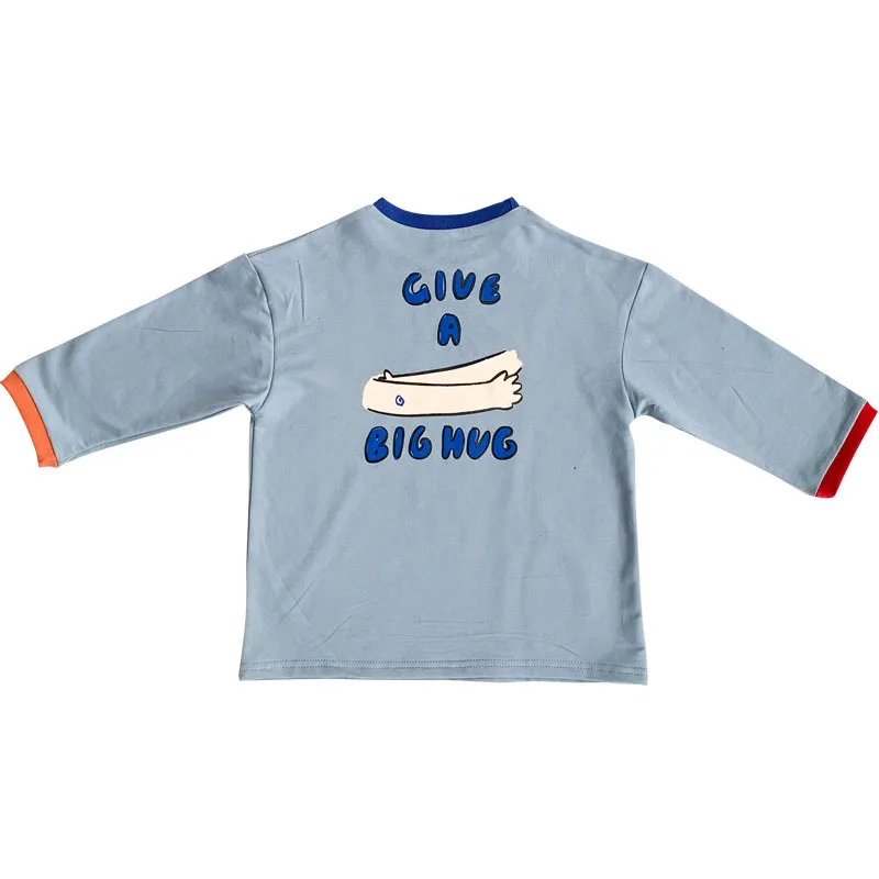 

2021 Girls Spring Cartoon Shirt Long Sleeve Round Neck Printed Top