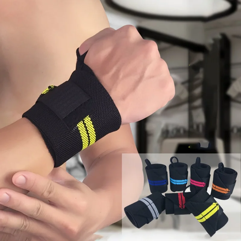 

sport safety 1pcs Long Sport Wrist Support Nylon Elastic Adjustable Fitness Wristband Gym Sprain Hand Sportswear