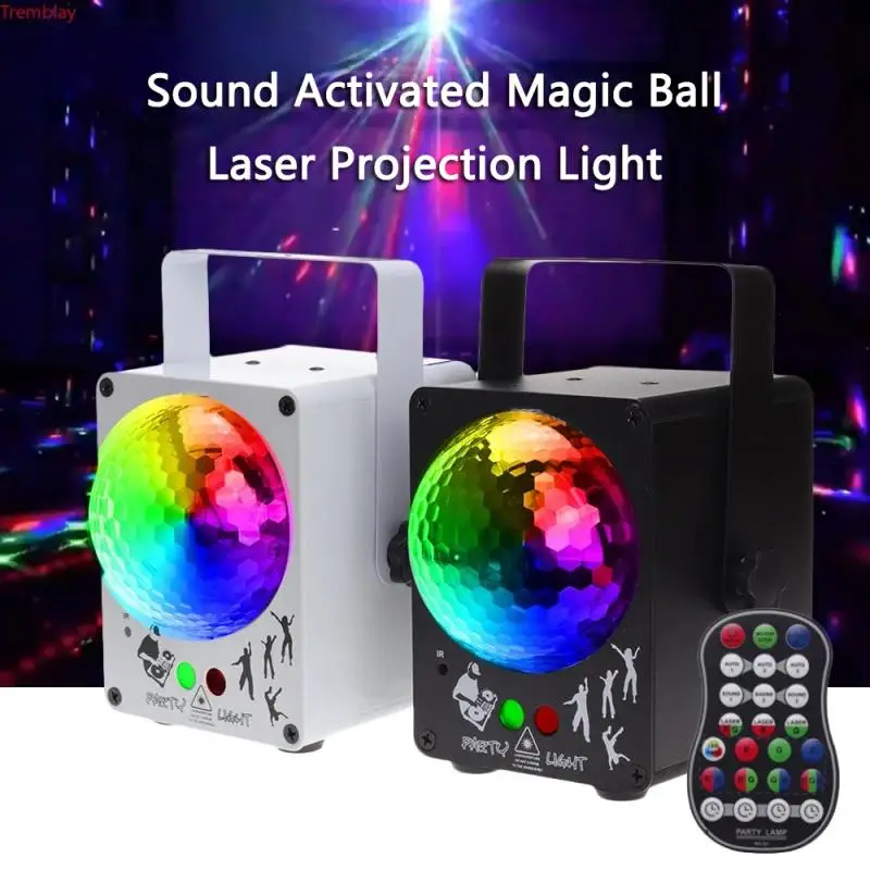 

RGB Disco Ball Party Lights DJ Disco Light LED Projector Strobe Lamp Birthday Party Car Club Bar Karaoke Xmas Sound Activated