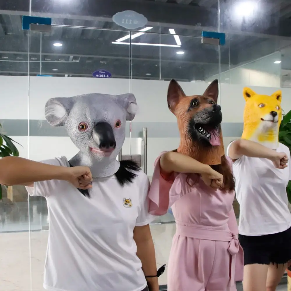 

Waylike Cute Koala Latex Mask Creative Durable Funny Halloween Animal Mask For Party
